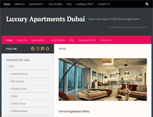 Tablet Screenshot of luxuryapartmentsdubai.com